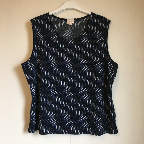 Vintage Cleo Canadian Made Trippy Wave Tank Top - Picture 1 of 12